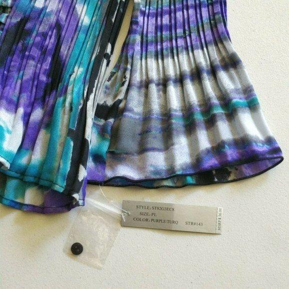 NWT Larry Levine Womens Bell Sleeve Blouse Size PL - Picture 6 of 8